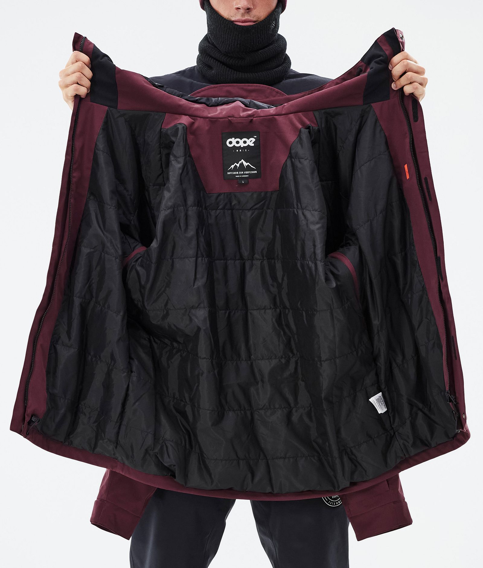 Dope Blizzard Full Zip Skidjacka Herr Burgundy, Bild 9 av 9