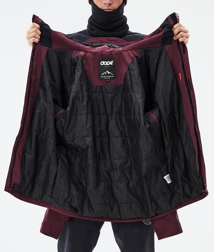 Dope Blizzard Full Zip Snowboardjacka Herr Burgundy, Bild 9 av 9