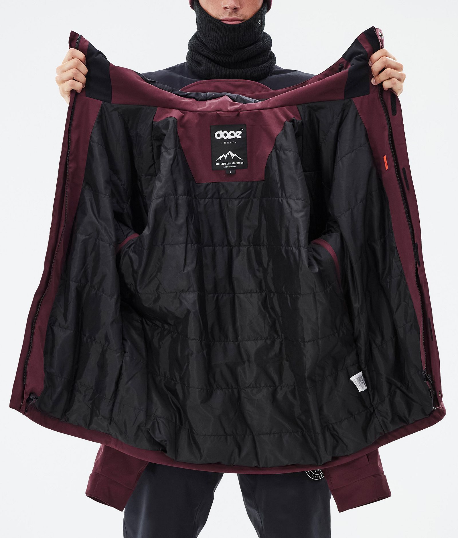 Dope Blizzard Full Zip Snowboardjacka Herr Burgundy, Bild 9 av 9
