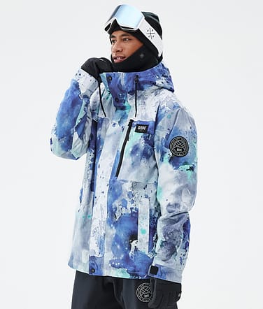 Dope Blizzard Full Zip Snowboardjacka Man Spray Blue Green