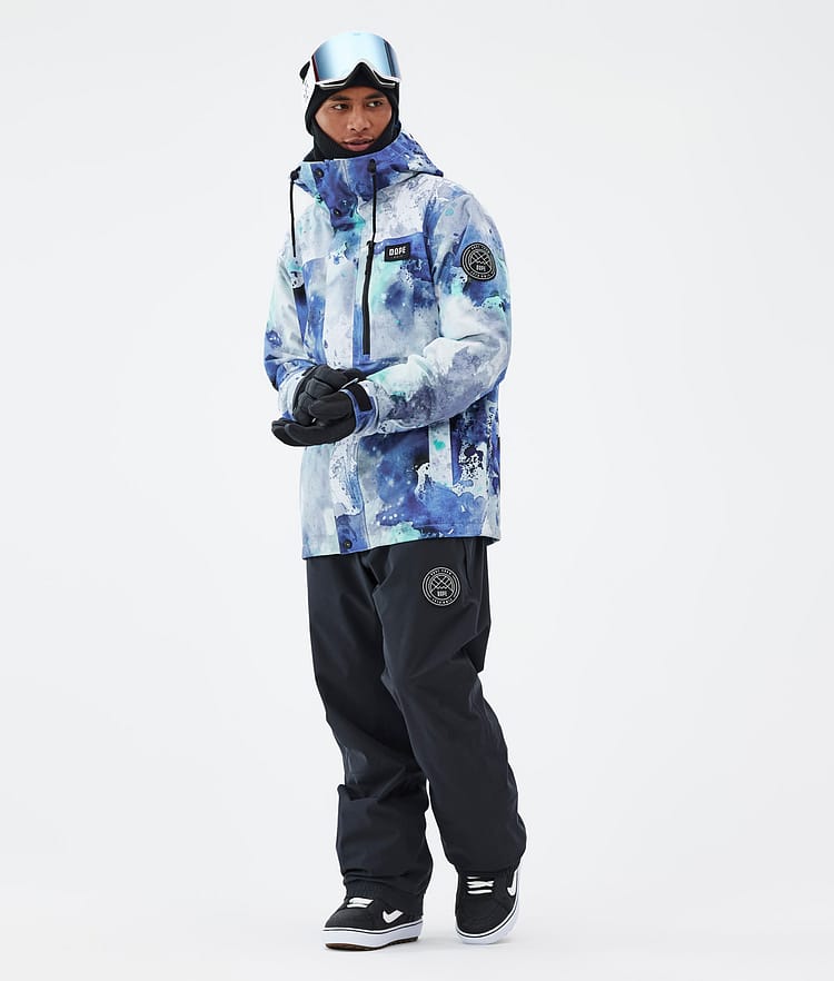 Dope Blizzard Full Zip Snowboardjacka Herr Spray Blue Green