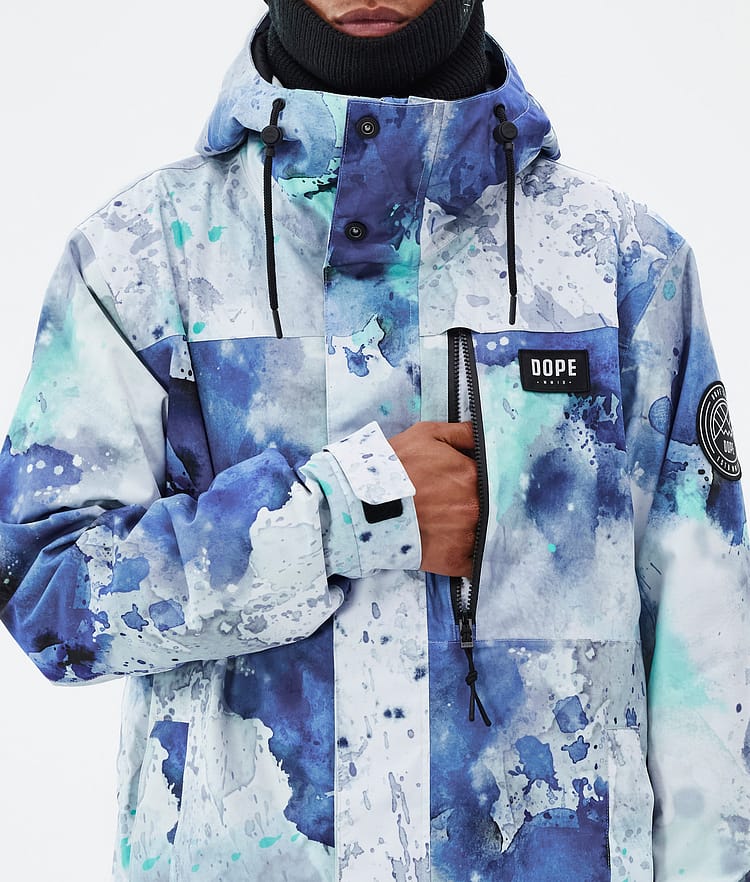 Dope Blizzard Full Zip Snowboardjacka Herr Spray Blue Green