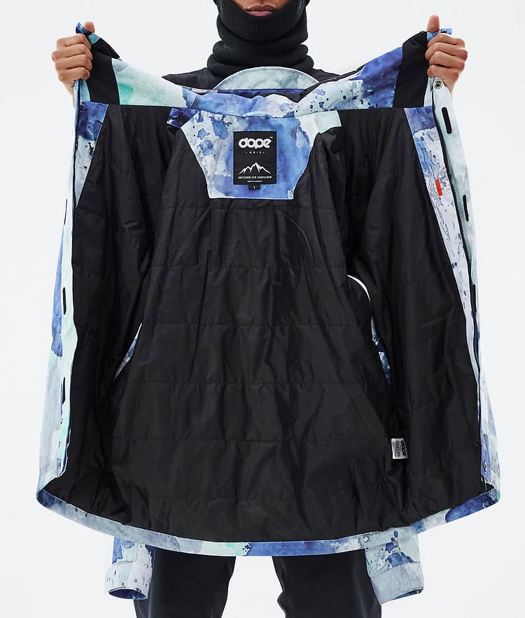 Dope Blizzard Full Zip Snowboardjacka Herr Spray Blue Green, Bild 9 av 9