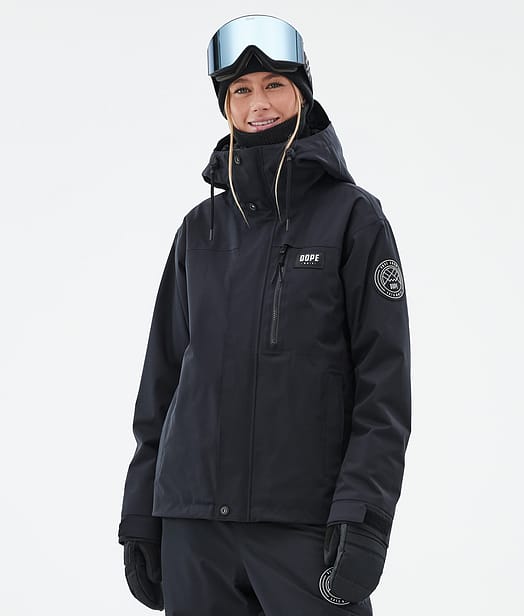 Dope Blizzard W Full Zip 24 Snowboardjacka Dam Black