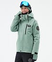 Dope Blizzard W Full Zip 24 Snowboardjacka Dam Faded Green