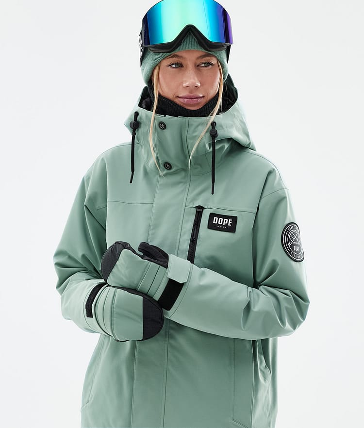 Dope Blizzard W Full Zip 24 Snowboardjacka Dam Faded Green Renewed, Bild 2 av 10