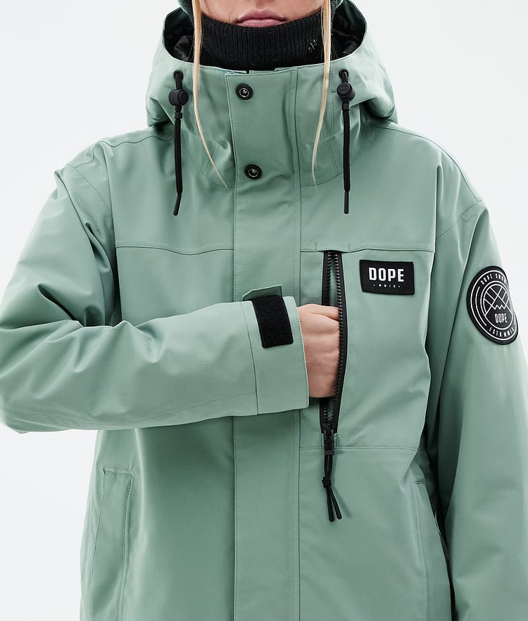Dope Blizzard W Full Zip 24 Snowboardjacka Dam Faded Green Renewed, Bild 9 av 10
