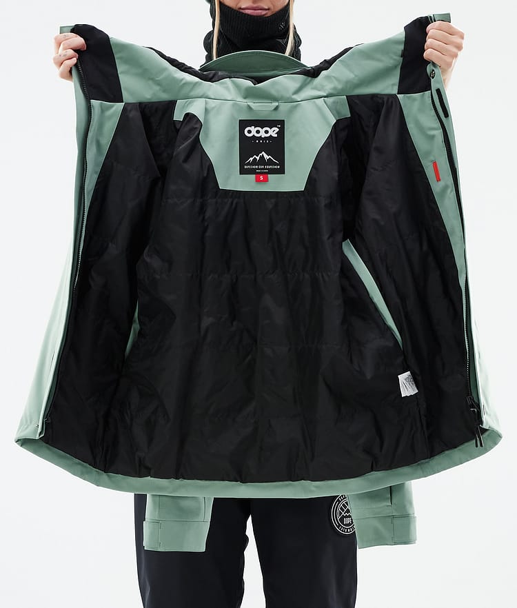 Dope Blizzard W Full Zip 24 Snowboardjacka Dam Faded Green Renewed, Bild 10 av 10