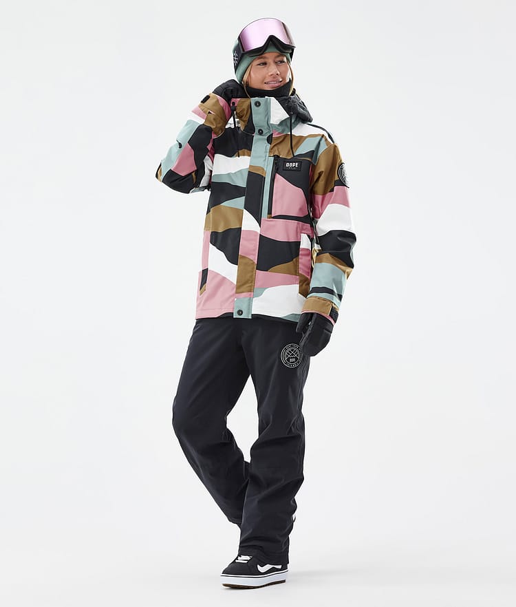 Dope Blizzard W Full Zip Snowboardjacka Dam Shards Gold Muted Pink Renewed, Bild 3 av 9