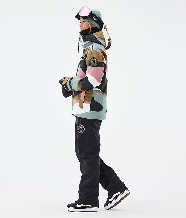 Dope Blizzard W Full Zip Snowboardjacka Dam Shards Gold Muted Pink, Bild 3 av 9