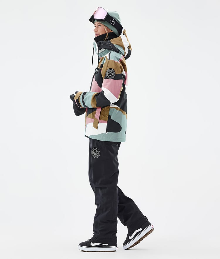 Dope Blizzard W Full Zip Snowboardjacka Dam Shards Gold Muted Pink Renewed, Bild 4 av 9