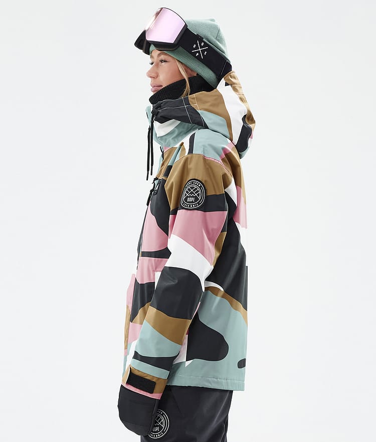 Dope Blizzard W Full Zip Snowboardjacka Dam Shards Gold Muted Pink, Bild 5 av 9