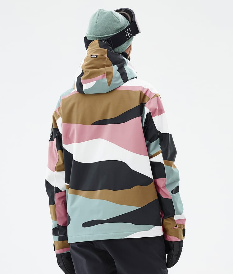 Dope Blizzard W Full Zip Snowboardjacka Dam Shards Gold Muted Pink, Bild 6 av 9