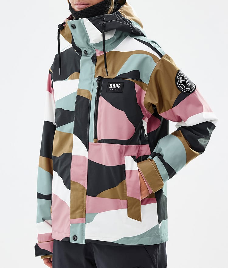 Dope Blizzard W Full Zip Snowboardjacka Dam Shards Gold Muted Pink Renewed, Bild 8 av 9