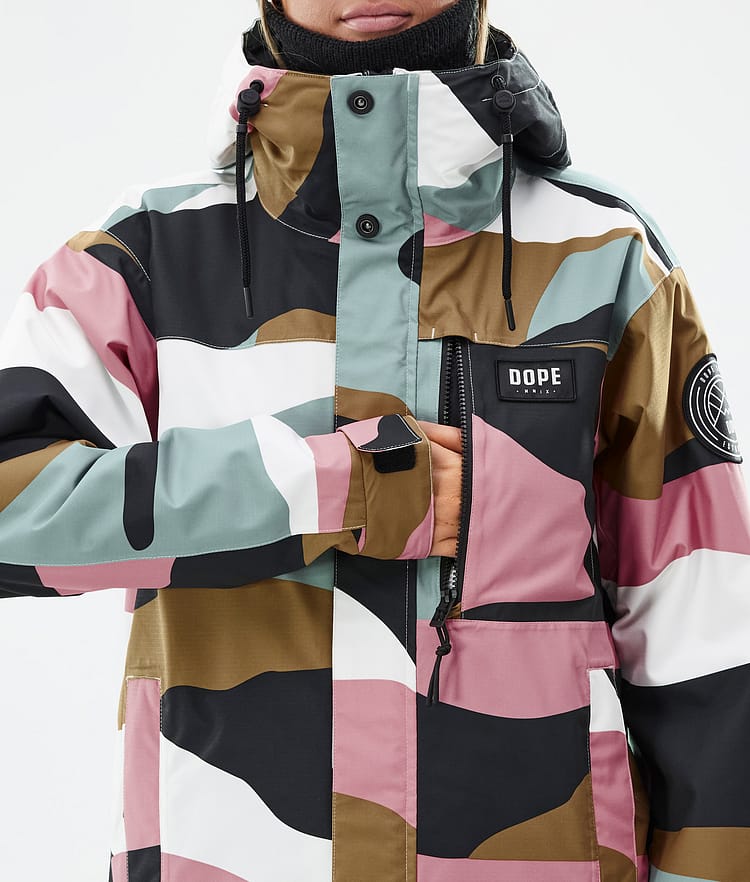 Dope Blizzard W Full Zip Snowboardjacka Dam Shards Gold Muted Pink, Bild 8 av 9
