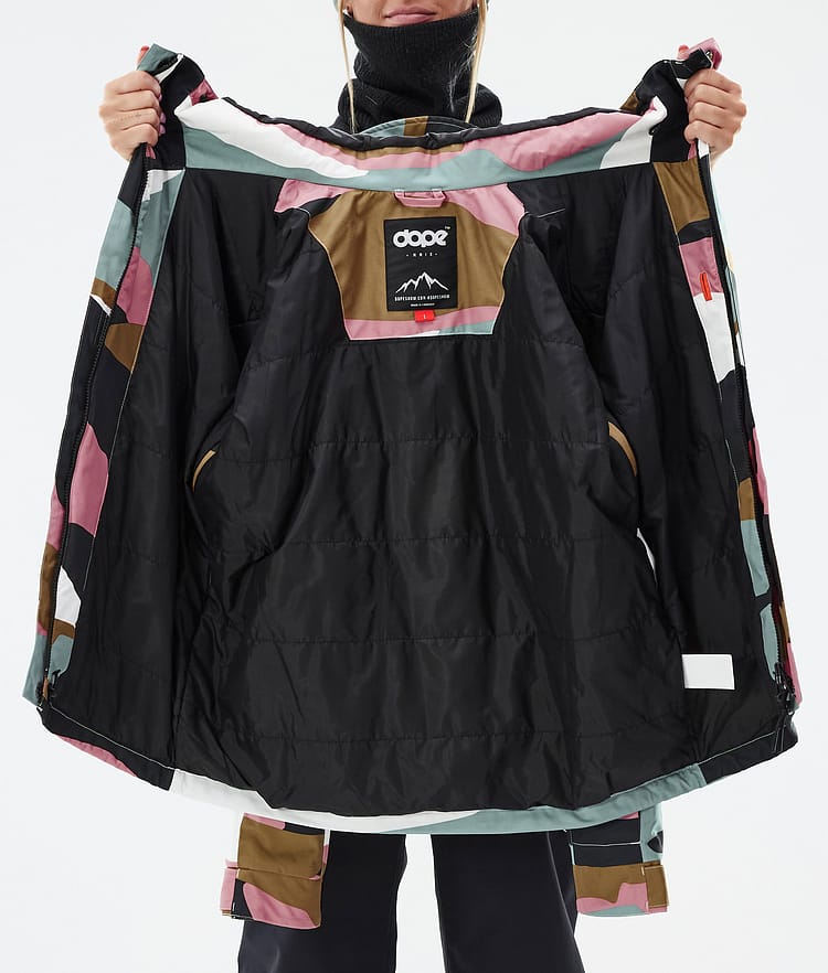 Dope Blizzard W Full Zip Snowboardjacka Dam Shards Gold Muted Pink, Bild 9 av 9