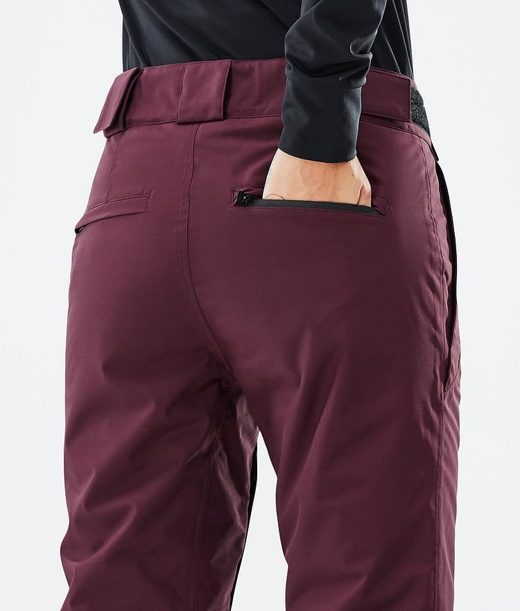 Dope Con W Snowboardbyxa Dam Burgundy Renewed, Image 6 of 6