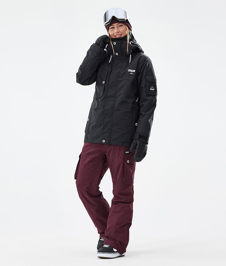 Dope Iconic W Snowboardbyxa Dam Burgundy, Bild 2 av 7