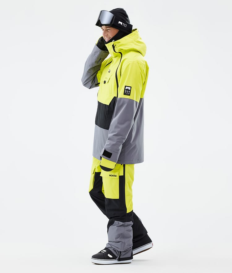 Montec Doom Snowboardjacka Herr Bright Yellow/Black/Light Pearl, Bild 3 av 10
