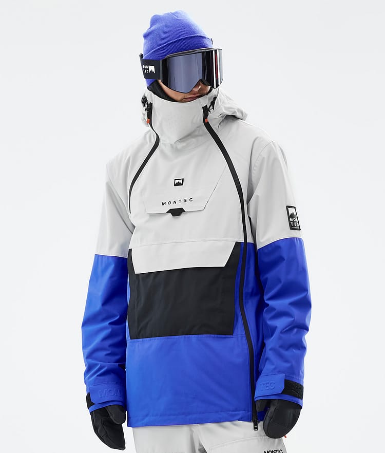 Montec Doom Snowboardjacka Herr Light Grey/Black/Cobalt Blue