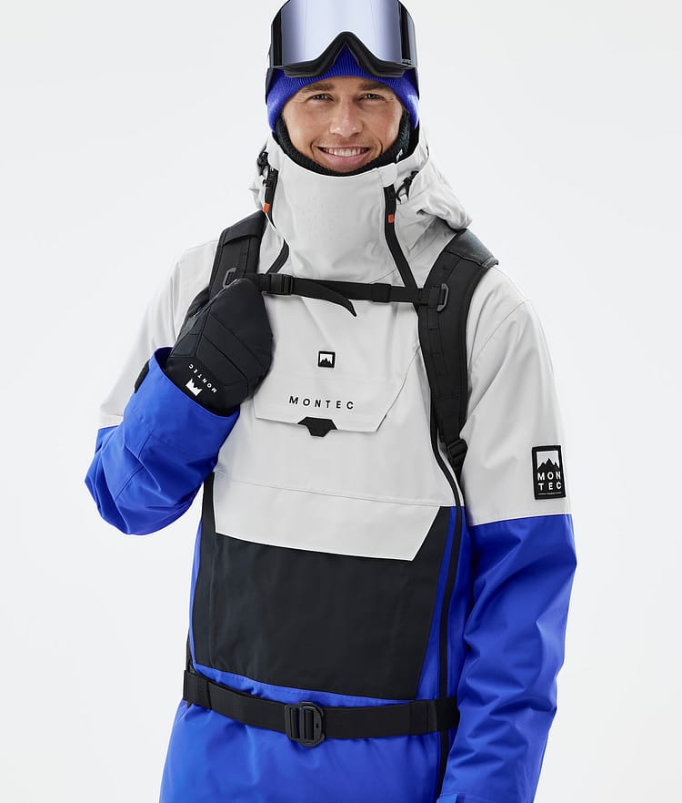 Montec Doom Snowboardjacka Herr Light Grey/Black/Cobalt Blue