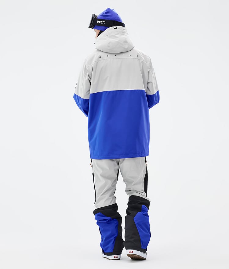 Montec Doom Snowboardjacka Herr Light Grey/Black/Cobalt Blue