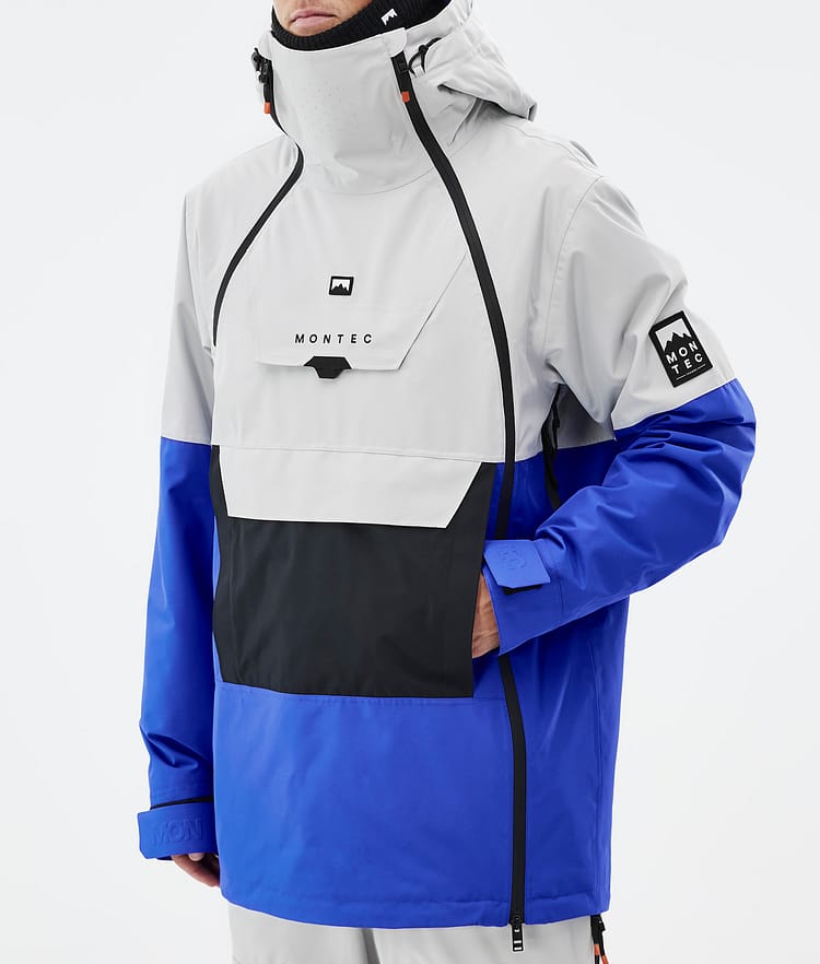 Montec Doom Snowboardjacka Herr Light Grey/Black/Cobalt Blue, Bild 8 av 11