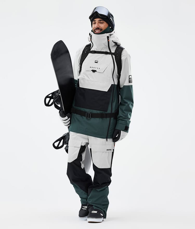 Montec Doom Snowboardjacka Herr Light Grey/Black/Dark Atlantic