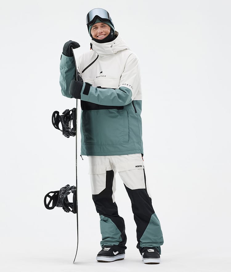 Montec Dune Snowboardjacka Herr Old White/Black/Atlantic Renewed, Bild 3 av 9