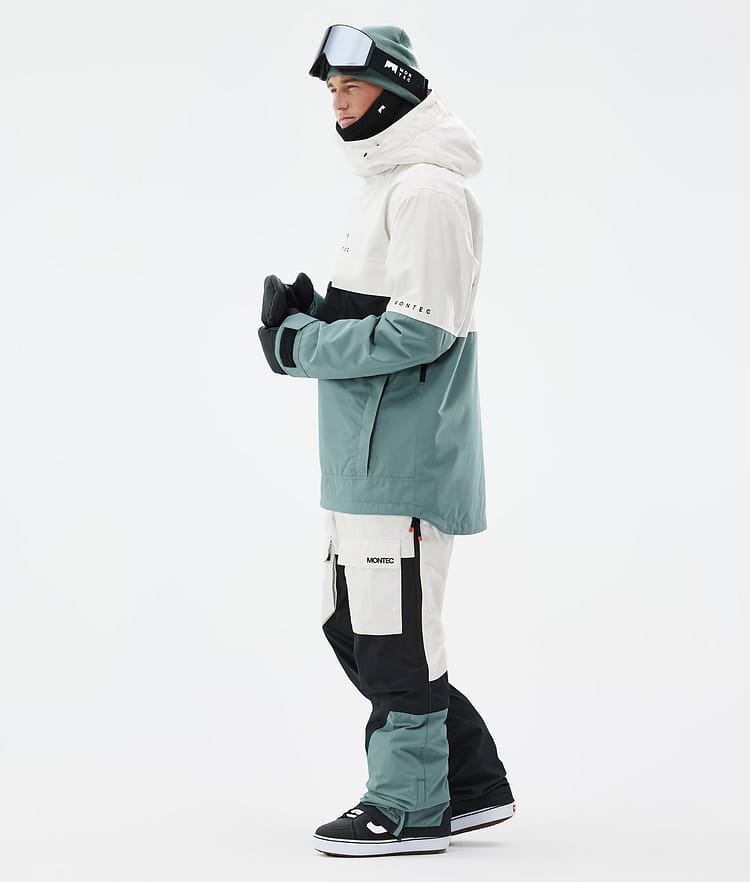 Montec Dune Snowboardjacka Herr Old White/Black/Atlantic Renewed, Bild 4 av 9