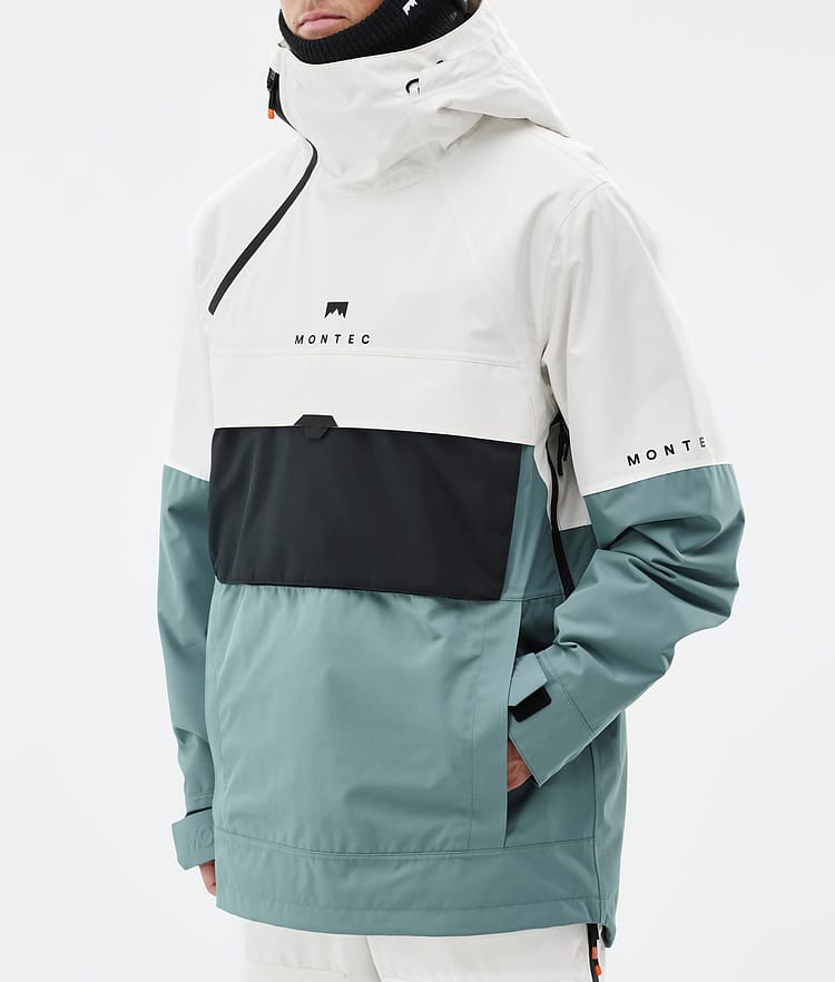 Montec Dune Snowboardjacka Herr Old White/Black/Atlantic Renewed, Bild 8 av 9