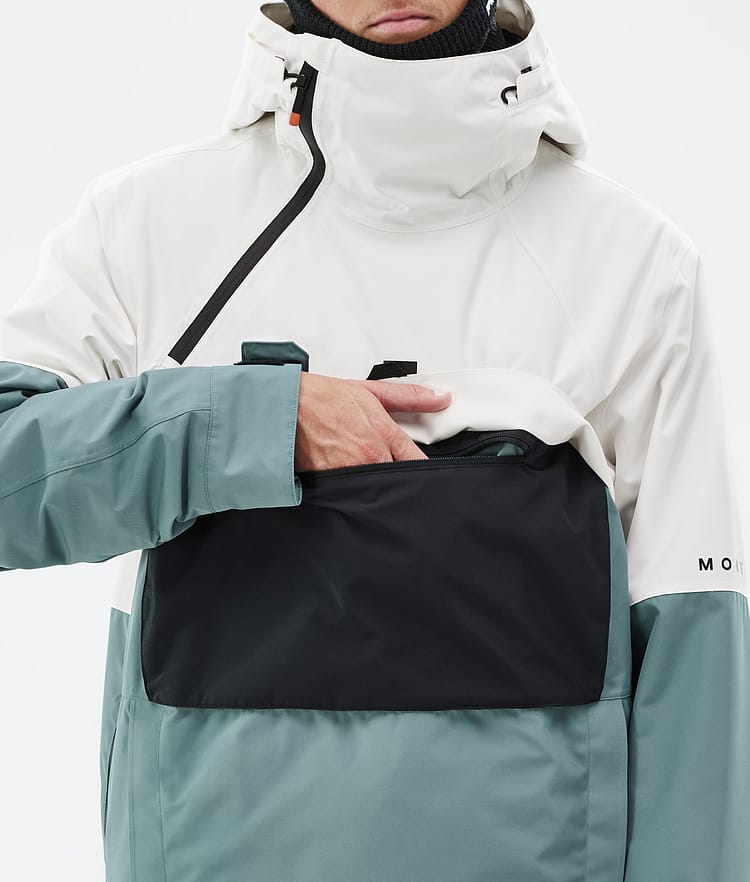 Montec Dune Snowboardjacka Herr Old White/Black/Atlantic Renewed, Bild 9 av 9