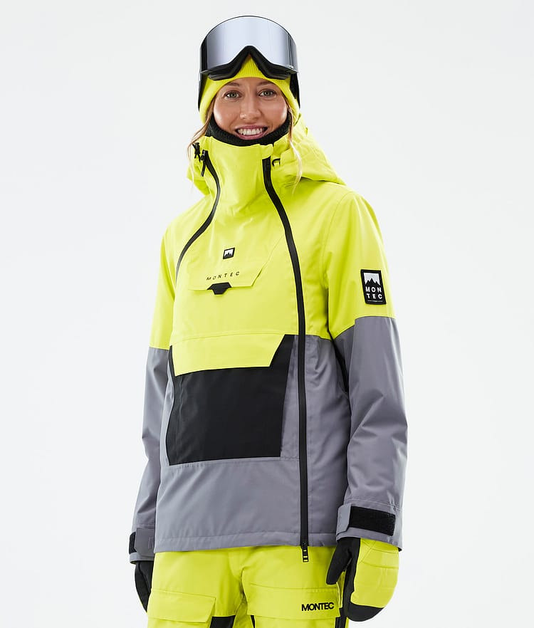 Montec Doom W Snowboardjacka Dam Bright Yellow/Black/Light Pearl Renewed, Bild 1 av 11