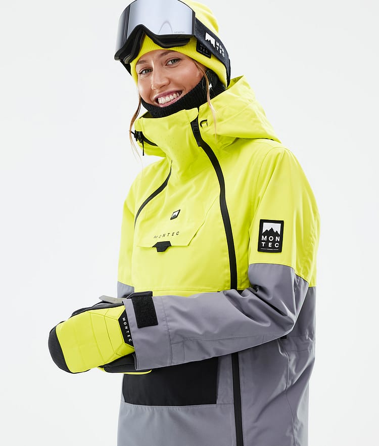 Montec Doom W Snowboardjacka Dam Bright Yellow/Black/Light Pearl, Bild 2 av 11