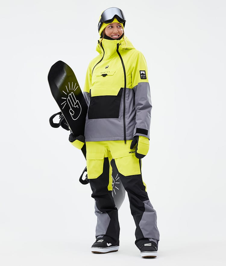 Montec Doom W Snowboardjacka Dam Bright Yellow/Black/Light Pearl