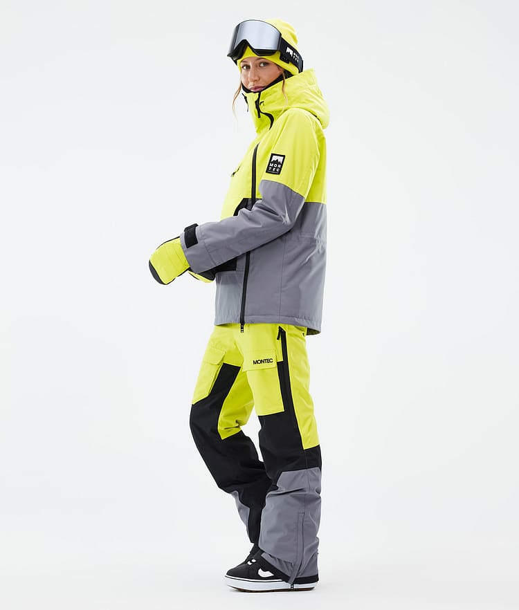 Montec Doom W Snowboardjacka Dam Bright Yellow/Black/Light Pearl Renewed, Bild 4 av 11