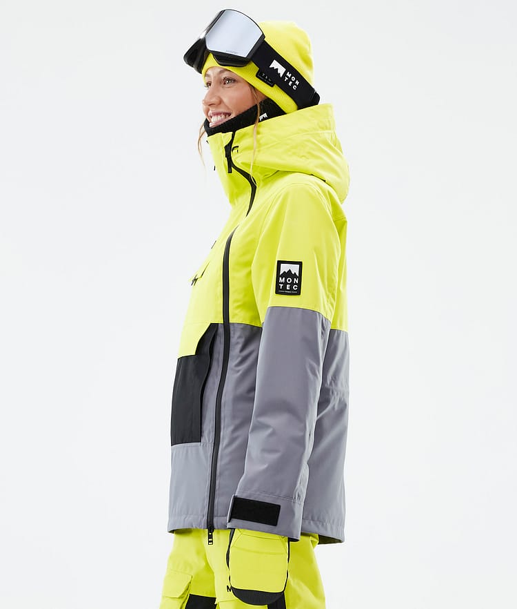 Montec Doom W Snowboardjacka Dam Bright Yellow/Black/Light Pearl, Bild 6 av 11