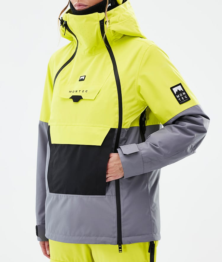 Montec Doom W Snowboardjacka Dam Bright Yellow/Black/Light Pearl Renewed, Bild 8 av 11