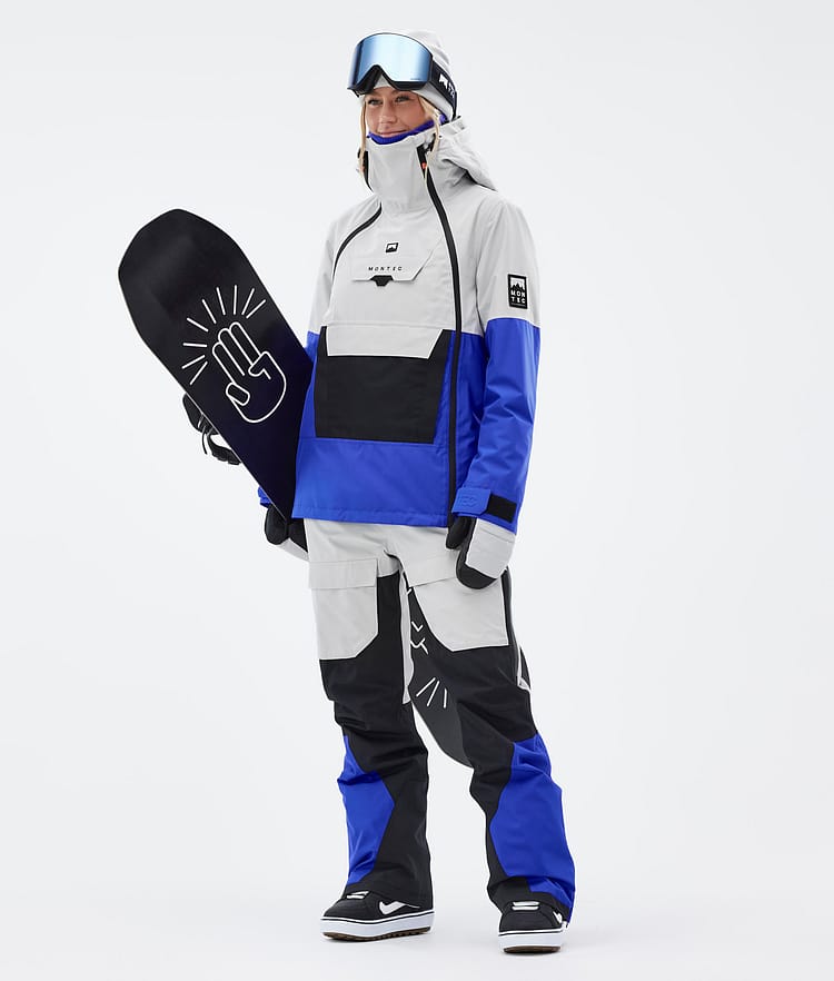 Montec Doom W Snowboardjacka Dam Light Grey/Black/Cobalt Blue