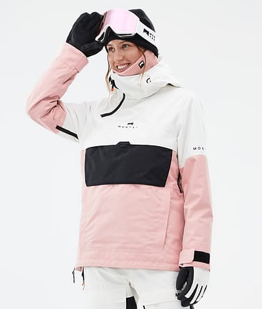 Montec Dune W Snowboardjacka Kvinna Old White/Black/Soft Pink