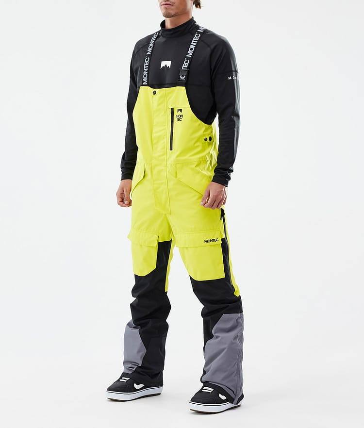 Montec Fawk Snowboardbyxa Herr Bright Yellow/Black/Light Pearl Renewed, Bild 1 av 7