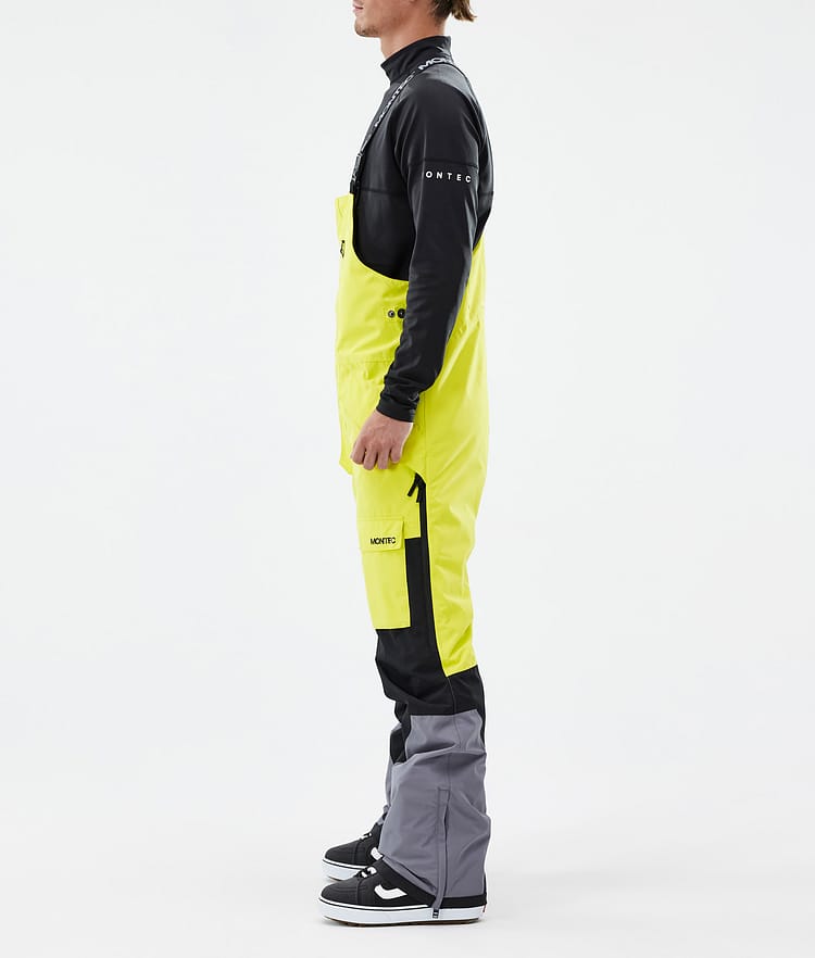 Montec Fawk Snowboardbyxa Herr Bright Yellow/Black/Light Pearl Renewed, Bild 3 av 7