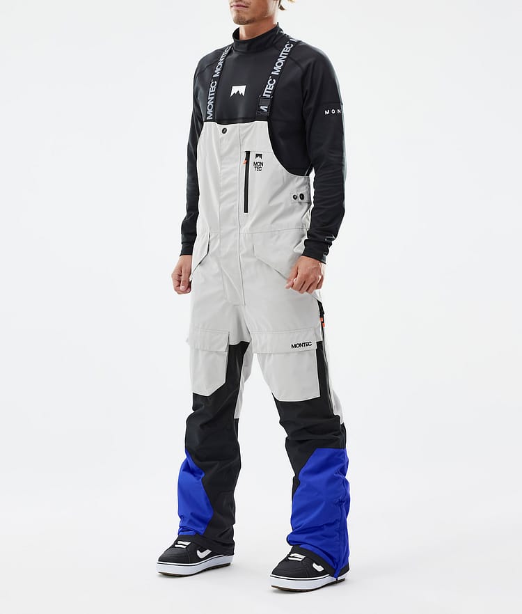 Montec Fawk Snowboardbyxa Herr Light Grey/Black/Cobalt Blue, Bild 1 av 7
