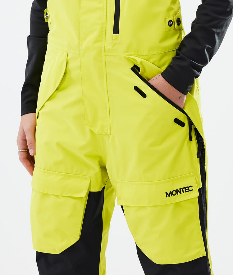 Montec Fawk W Snowboardbyxa Dam Bright Yellow/Black/Light Pearl Renewed, Bild 5 av 7