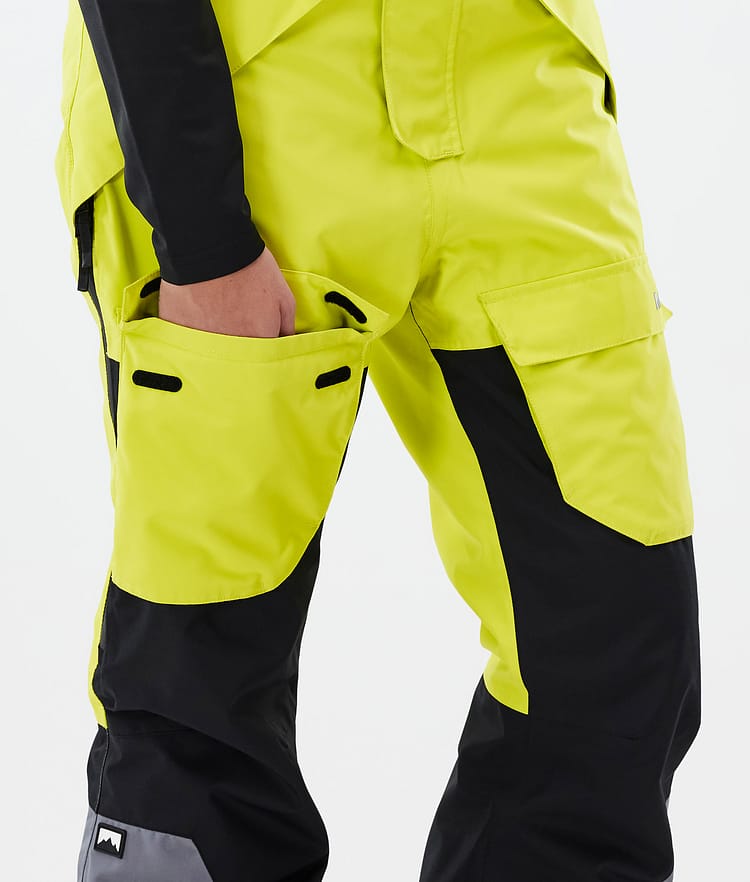 Montec Fawk W Snowboardbyxa Dam Bright Yellow/Black/Light Pearl Renewed, Bild 7 av 7