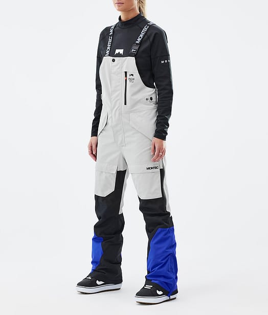 Montec Fawk W Snowboardbyxa Dam Light Grey/Black/Cobalt Blue