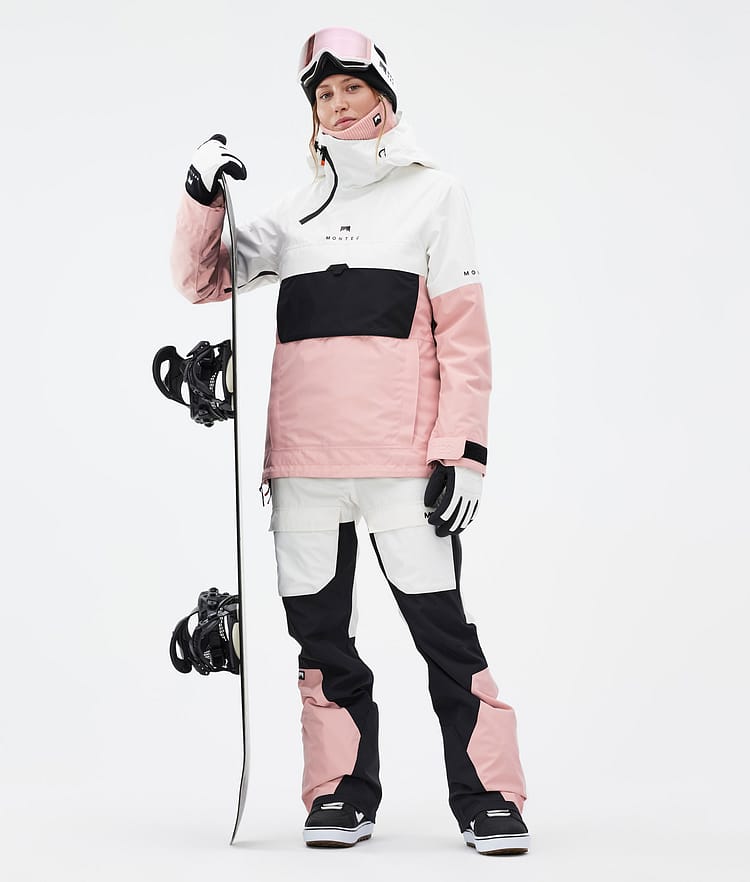 Montec Fawk W Snowboardbyxa Dam Old White/Black/Soft Pink