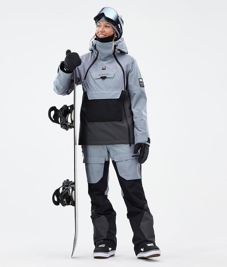 Montec Fawk W Snowboardbyxa Dam Soft Blue/Black/Phantom Renewed, Bild 2 av 7