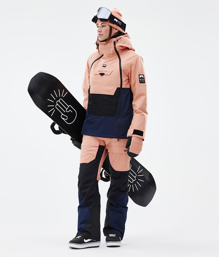 Montec Fawk W Snowboardbyxa Dam Faded Peach/Black/Dark Blue