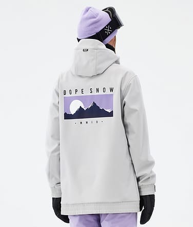 Dope Yeti W Snowboardjacka Kvinna Silhouette Light Grey